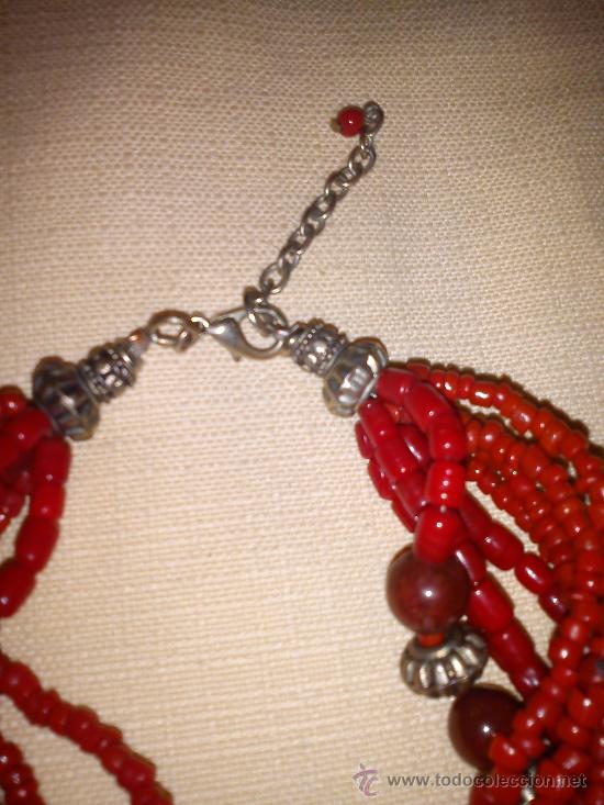 Joyeria: Antiguo collar piedras rojo granate - Foto 4