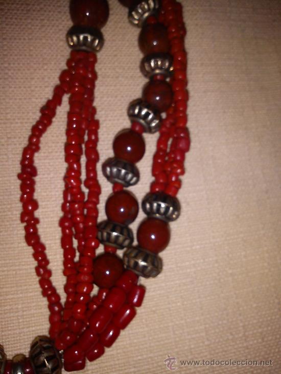 Joyeria: Antiguo collar piedras rojo granate - Foto 5