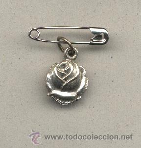 Joyeria: Rosa de metal con aguja imperdible. - Foto 1