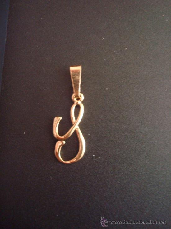 Joyeria: Colgante letra S - ba&ntilde;ado en oro - chapado en oro