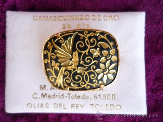 Joyeria: BROCHE DE TOLEDO ADAMASCADO ORO 24 KILATE. GASTOS DE ENVIO 5&euro; PARA ESPA&Ntilde;A.