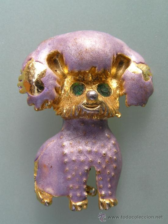 Joyeria: SIMP&Aacute;TICO BROCHE DE SOLAPA. CANICHE. A&Ntilde;OS 60. - Foto 1