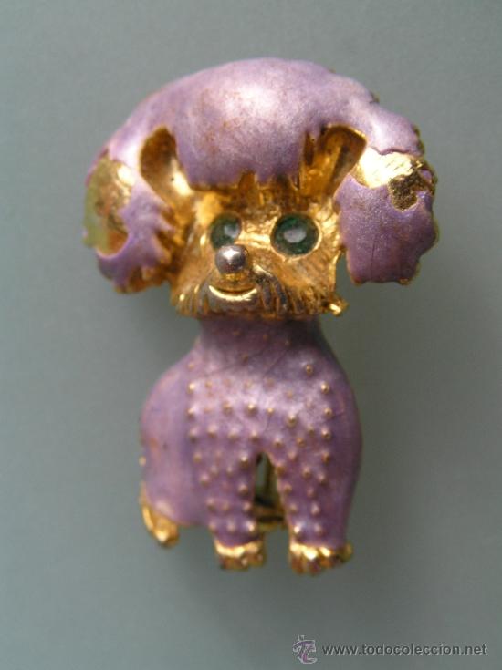 Joyeria: SIMP&Aacute;TICO BROCHE DE SOLAPA. CANICHE. A&Ntilde;OS 60. - Foto 4