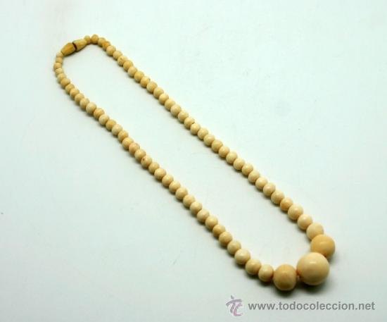 Joyeria: Collar de bolas de Marf&iacute;l de forma Decreciente. S.XX. - Foto 1