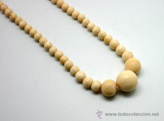 Joyeria: Collar de bolas de Marf&iacute;l de forma Decreciente. S.XX. - Foto 3
