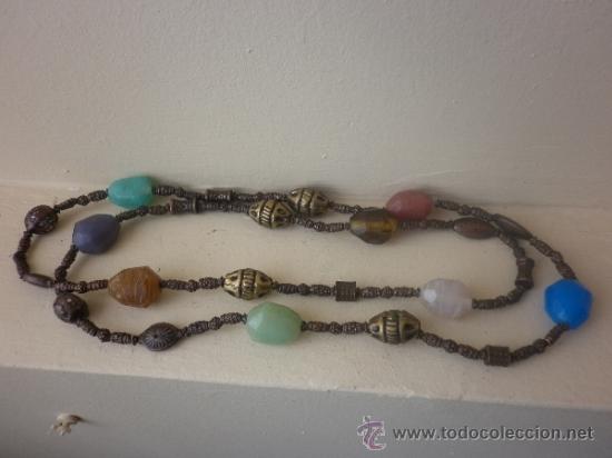 Gioielleria: COLLAR LARGO DE METAL  Y PIEDRAS DE CRISTAL A&Ntilde;OS 80