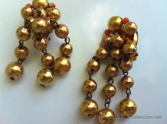 Joyeria: Pendientes clic de bolitas. A&ntilde;os 60