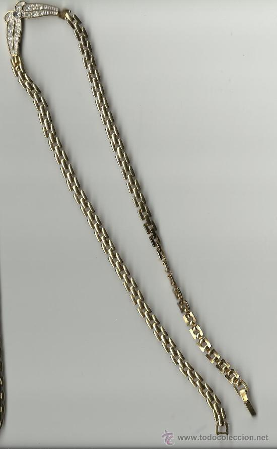 Gioielleria: BONITO COLLAR DORADO CON CIERRE CON PIEDRAS ABIERTO MIDE 45 cm. VER FOTOS