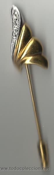 Joyeria: RARO ALFILER DE CHAQUETA DORADO CON PIEDRAS
