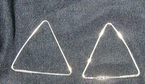 Joyeria: PENDIENTES DE PLATA ESPA&Ntilde;OLA 925 EN FORMA DE TRI&Aacute;NGULO SON DE LA D&Eacute;CADA DE LOS 90 - Foto 2