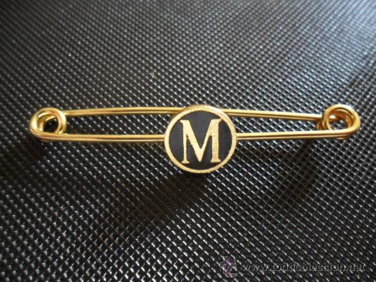 Joyeria: ALFILER CON LA LETRA M  EN DORADO - Foto 2