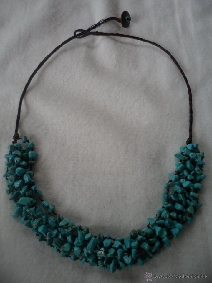 Joyeria: Collar de piedras turquesas. ORIGINAL DE BIRMANIA - Foto 1