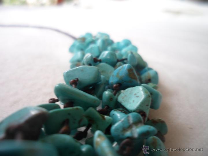 Joyeria: Collar de piedras turquesas. ORIGINAL DE BIRMANIA - Foto 2