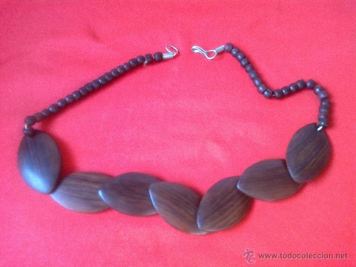 Joyeria: ANTIGUO COLLAR DE MADERA HECHO A MANO - Foto 1