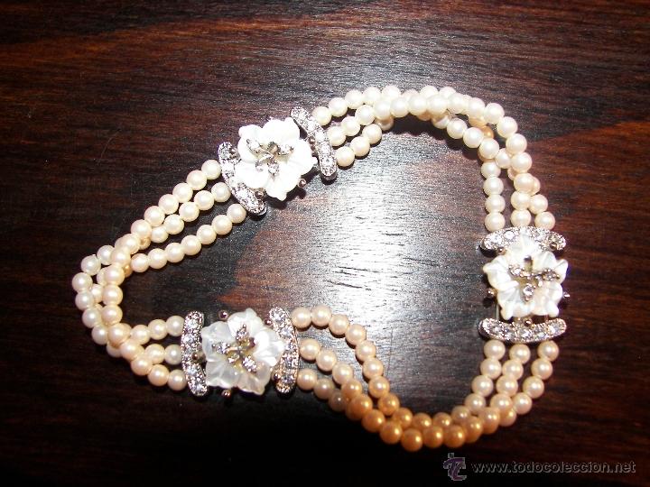 Joyeria: pulsera flores nacar - Foto 1
