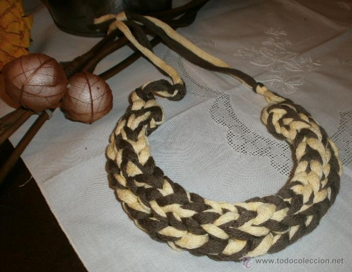 Joalharia: GA6 Collar/Gargantilla Amarillo /Marr&oacute;n - Artesanal - 4.50cm grosor