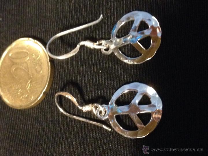Schmuck: Pendientes de plata de ley 925.s&iacute;mbolo de La Paz