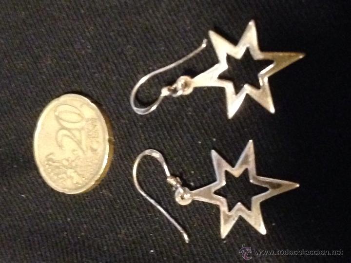Joyeria: Pendientes de plata de ley 925 .estrellas