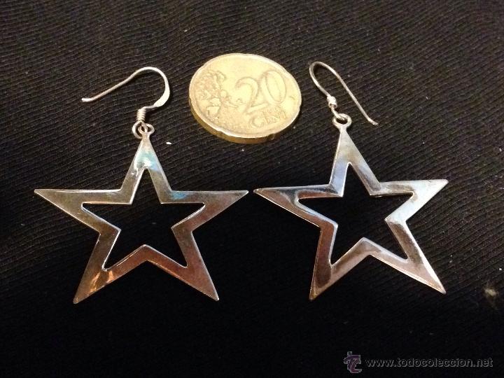 Joyeria: Pendientes de plata de ley 925.estrellas