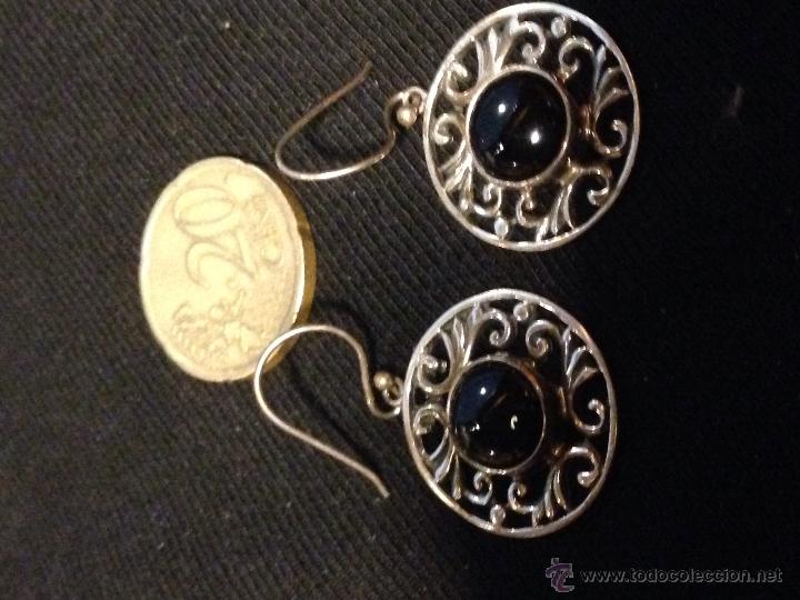 Joyeria: Pendientes de plata de ley 925 y &oacute;nix - Foto 1