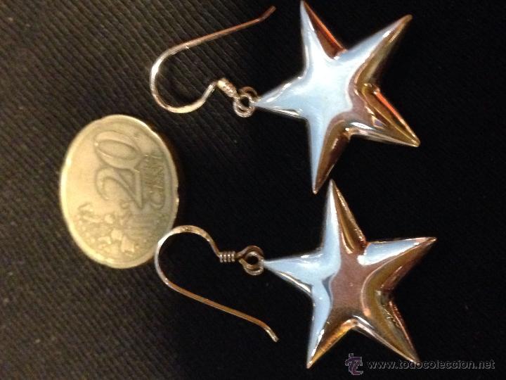 Joaillerie: Pendientes de plata de ley 925 .estrellas