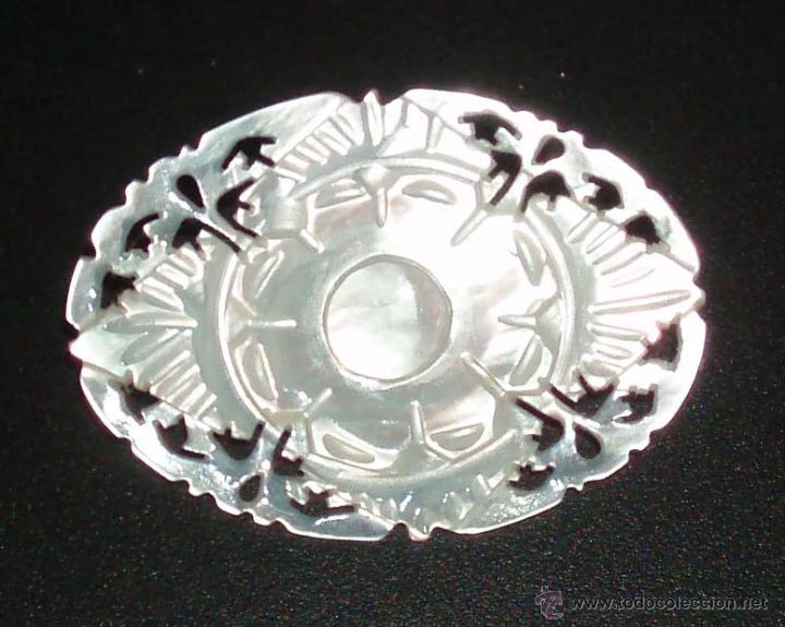 Joyeria: bonito broche antiguo madre perla - Foto 1