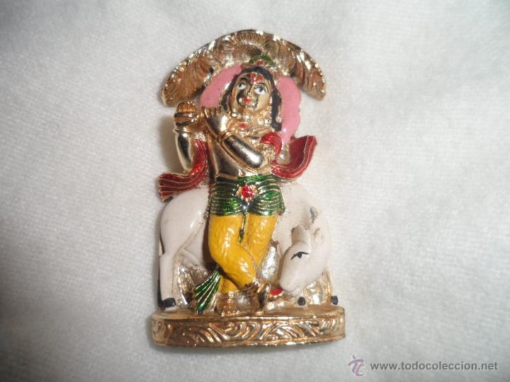 Joyeria: Estatuilla de Krishna de metal para altar - Foto 1