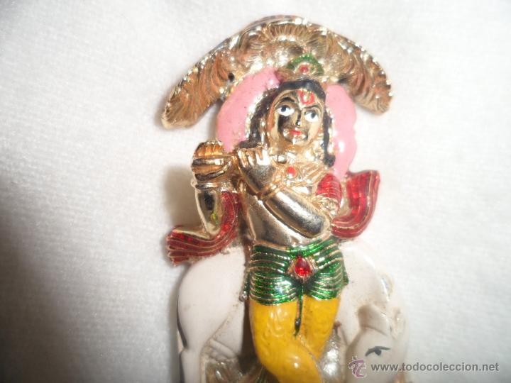 Joyeria: Estatuilla de Krishna de metal para altar - Foto 2