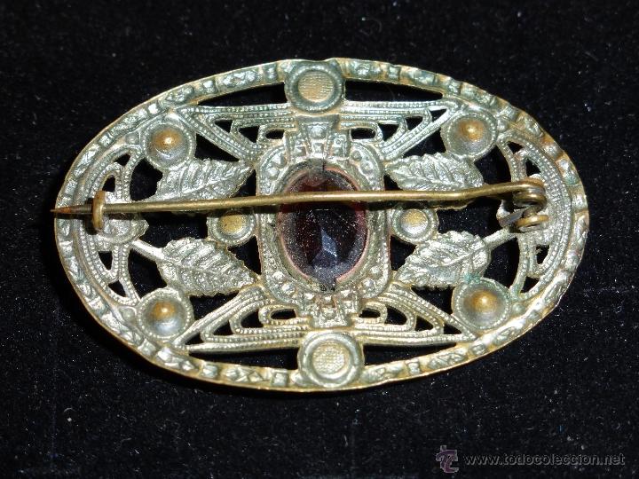 Joyeria: BROCHE ANTIGUO CON PIEDRA CENTRAL - Foto 3