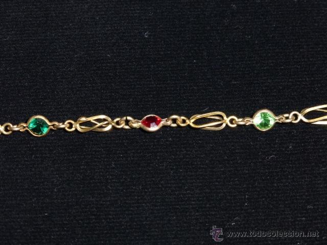 Joalharia: PULSERA VINTAGE CON CRISTALES DE COLORES