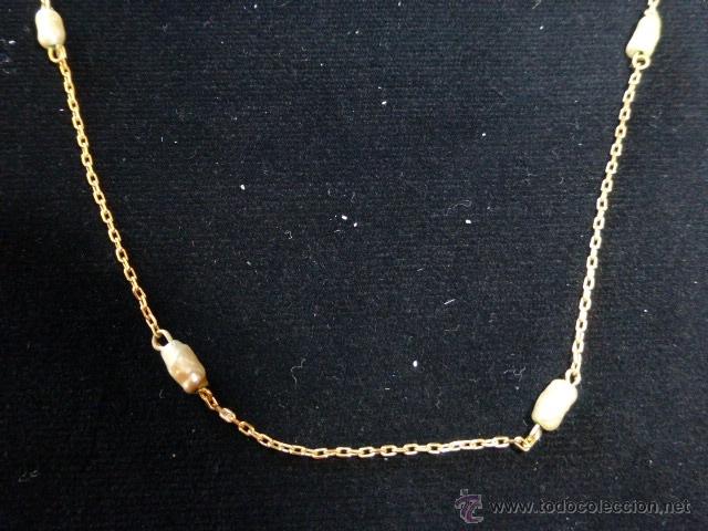 Joyeria: GARGANTILLA VINTAGE CON PERLAS BA&Ntilde;ADA EN ORO
