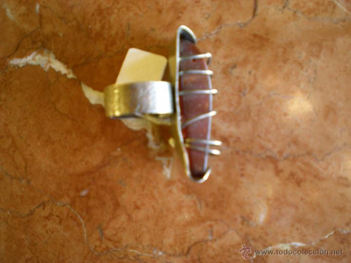 Joyeria: ANILLO DE PLATA Y RESINA FOSIL - Foto 1