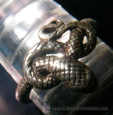 Joyeria: sortija serpiente en plata de ley - Foto 1
