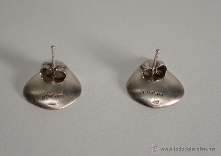 Joyeria: Conjunto pendientes y anillo en plata de ley y esmalte, joyas de autor - Foto 3