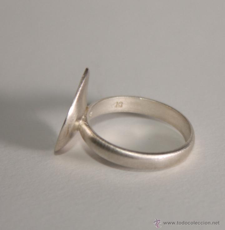 Joyeria: Conjunto pendientes y anillo en plata de ley y esmalte, joyas de autor - Foto 4