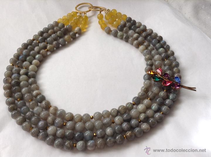 Joyeria: Collar vintage en cuarzo gris - Foto 2