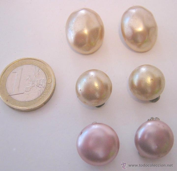 Joyeria: 3 juegos antiguos pendientes de perlas - Foto 1