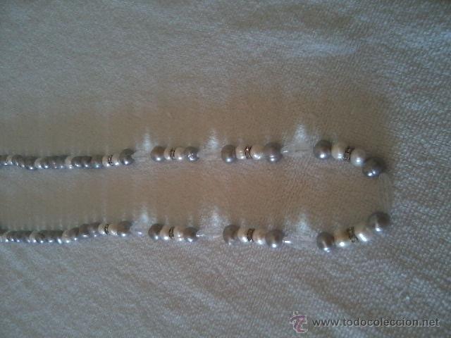 Joyeria: COLLAR DE PERLAS BLANCAS Y GRISES CON CRISTAL DE ROCA. - Foto 3