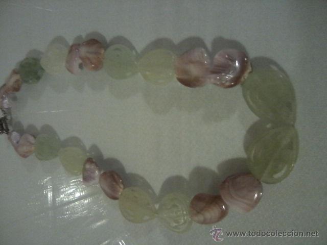 Joyeria: COLLAR DE JADE VERDE TALLADO Y MACAR - Foto 5