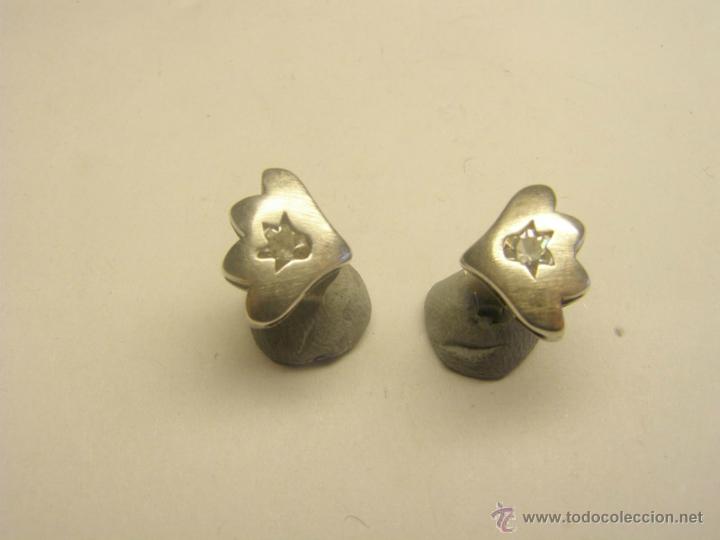 Joalharia: Par de pendientes de plata, n&ordm; 14. A&ntilde;os 80.