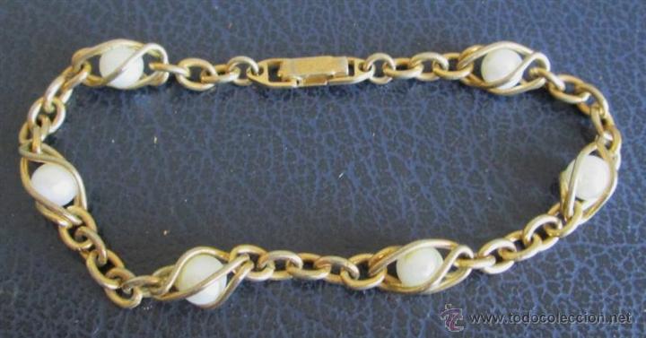 Joyeria: Pulsera dorada con perlas - Foto 1