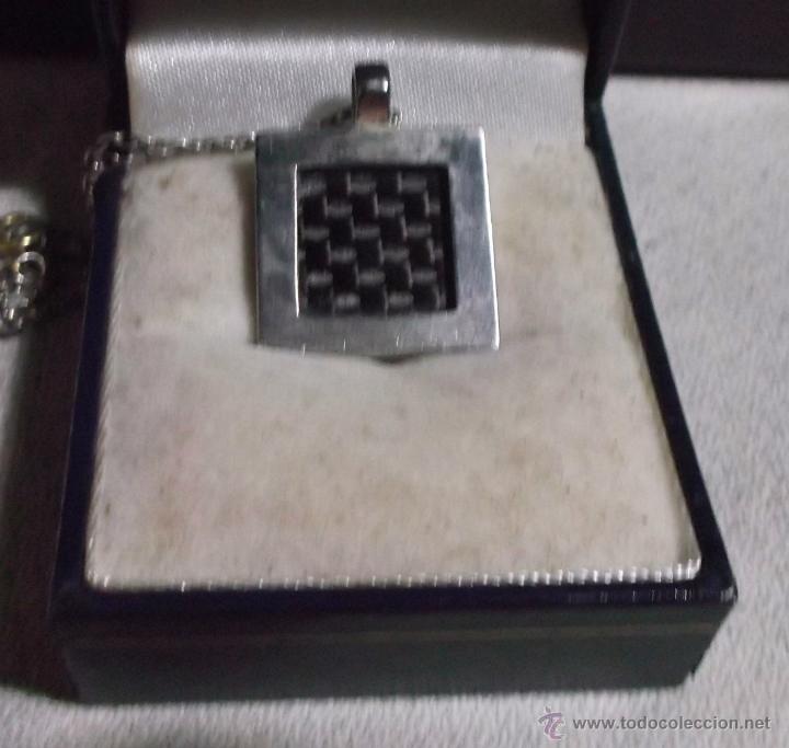 Joyeria: cadena de plata y colgante de silicio con marco de plata - Foto 2