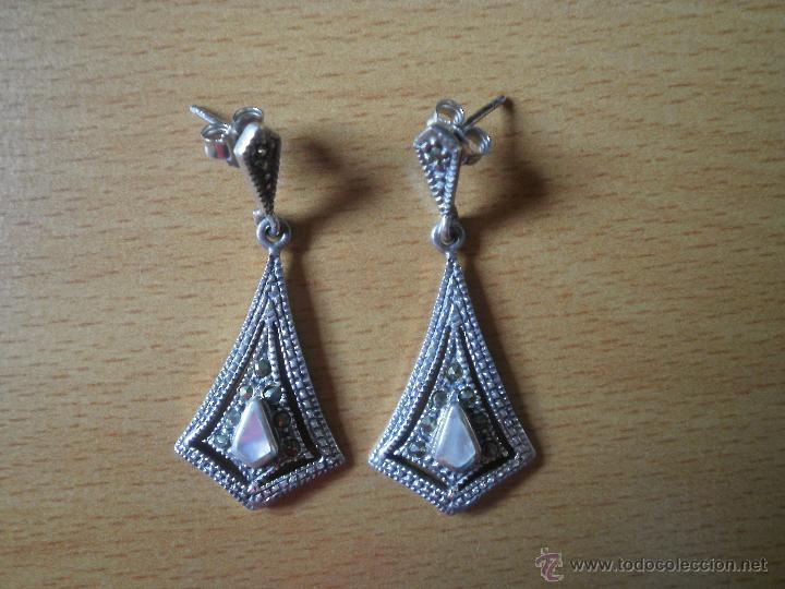 Joyeria: Pendientes de plata y nacar. - Foto 2