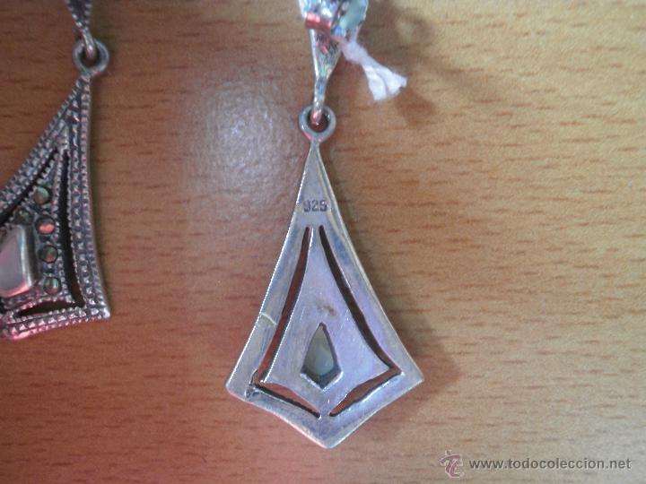 Joyeria: Pendientes de plata y nacar. - Foto 3