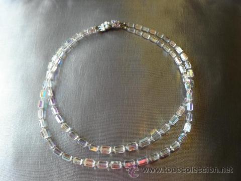 Joyeria: Collar vintage de cuentas de cristal - Foto 1