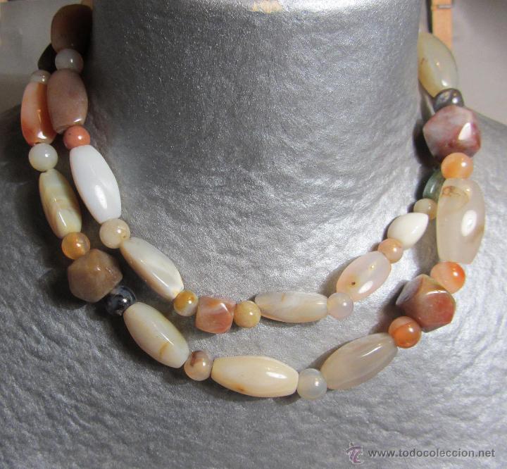 Joyeria: collar de cuentas de &aacute;gata de diversas tonalidades - Foto 1