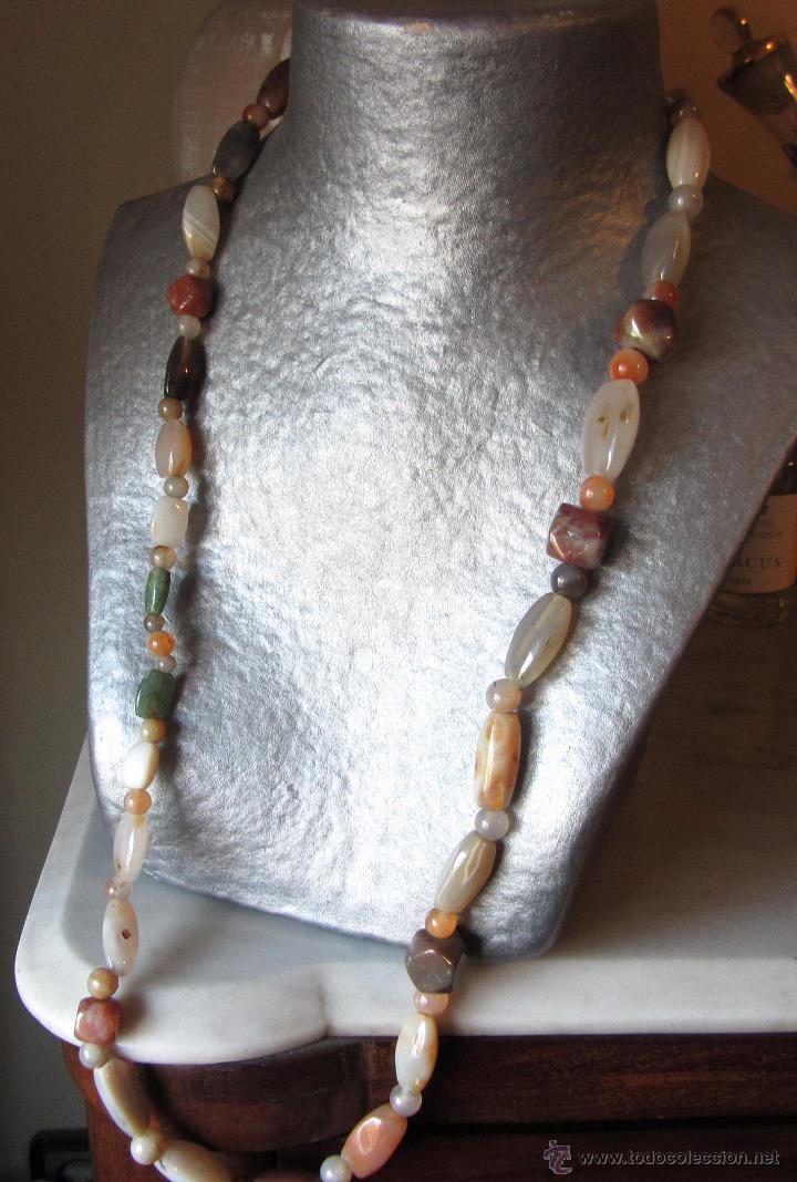 Joyeria: collar de cuentas de &aacute;gata de diversas tonalidades - Foto 2