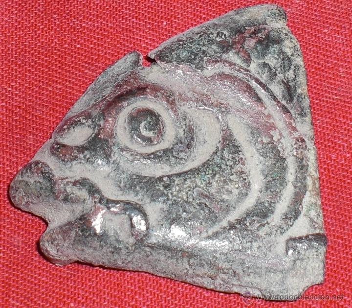 Joyeria: Antiguo broche cabeza de pez - Foto 1
