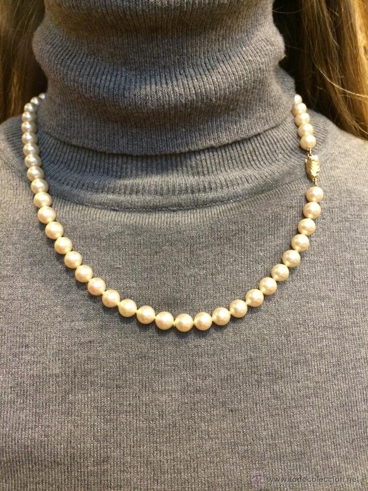 Joyeria: collar de perlas majorica 50 cms con broche de plata - Foto 1