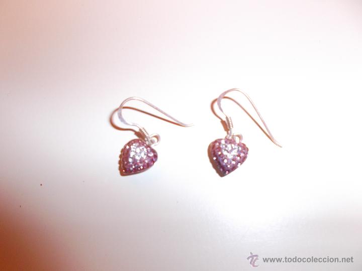 Joyeria: pendientes platay circonitas lilas - Foto 1